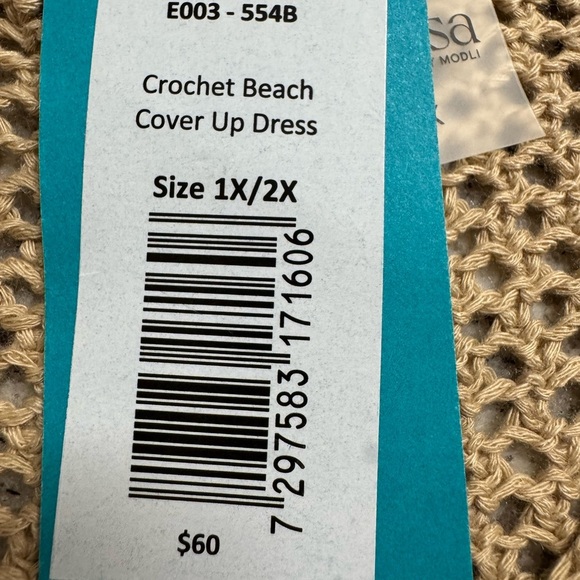 Calypsa Crochet Beach Coverup Size 1X / 2X NWT - Picture 8 of 9